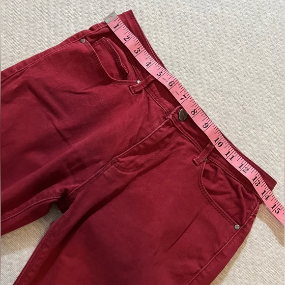Denim Blvd, Los Angeles Women’s Skinny Jeans - Red - Size 0 - Trendy Denim - Picture 10 of 12